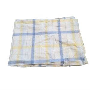 90s Eddie Bauer Duvet Cover Twin Plaid Yellow Blue White Cottagecore Preppy